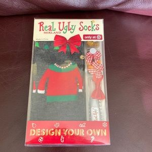 SOXLAND Real Ugly Socks Design Your Own NEW in box includes everything you need